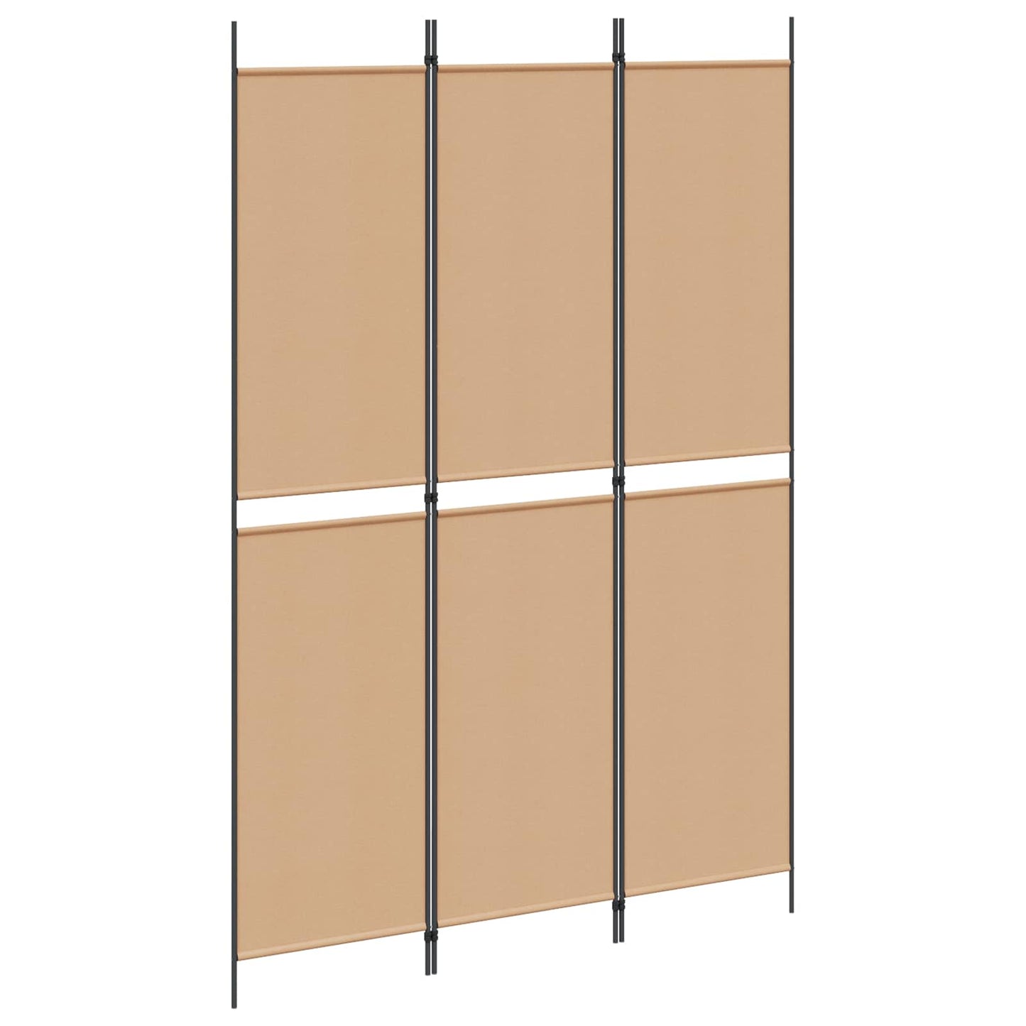 3-panel romdeler Beige 150 x 220 cm Stoff