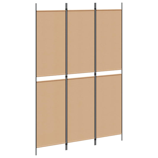 3-panel romdeler Beige 150 x 220 cm Stoff