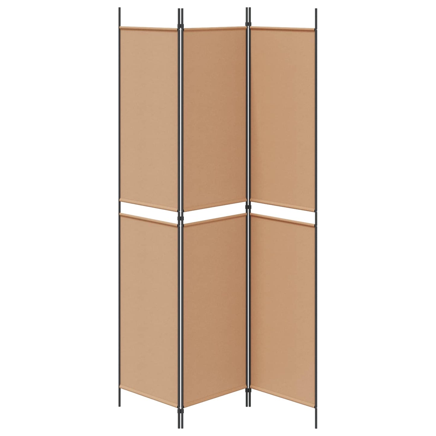 3-panel romdeler Beige 150 x 220 cm Stoff