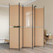 5-panel romdeler Beige 250 x 220 cm Stoff