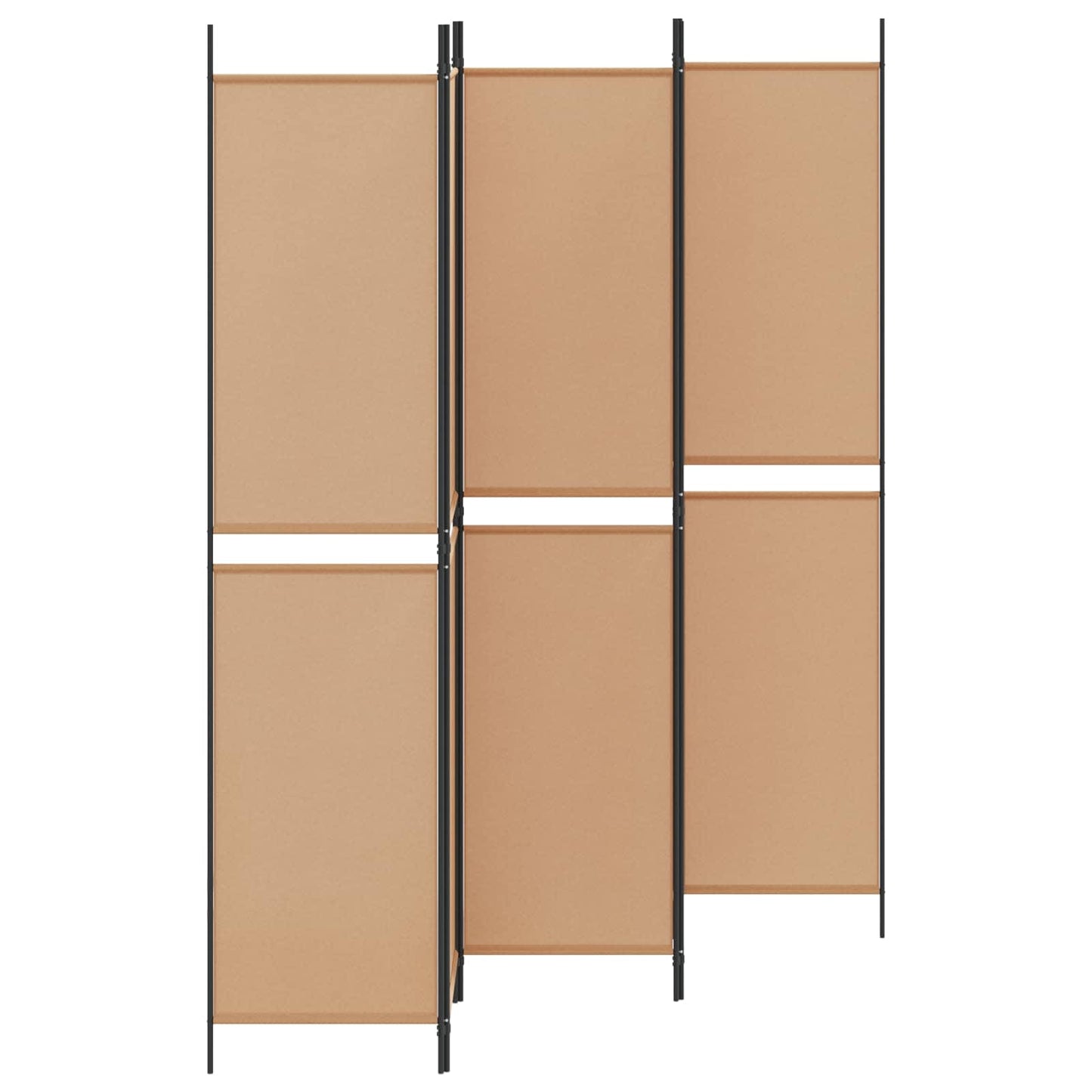 5-panel romdeler Beige 250 x 220 cm Stoff