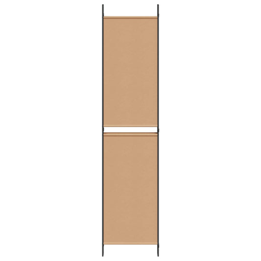 5-panel romdeler Beige 250 x 220 cm Stoff