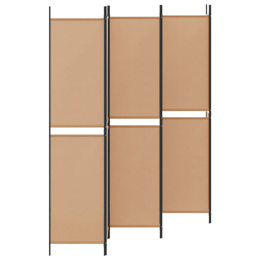 6-Panels Romdeler Beige 300 x 220 cm Stoff