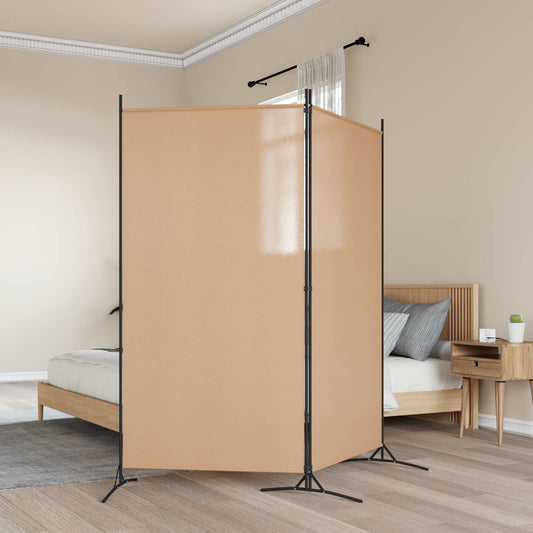2-Panels Rom Skillevegg Beige 175 x 180 cm Stoff