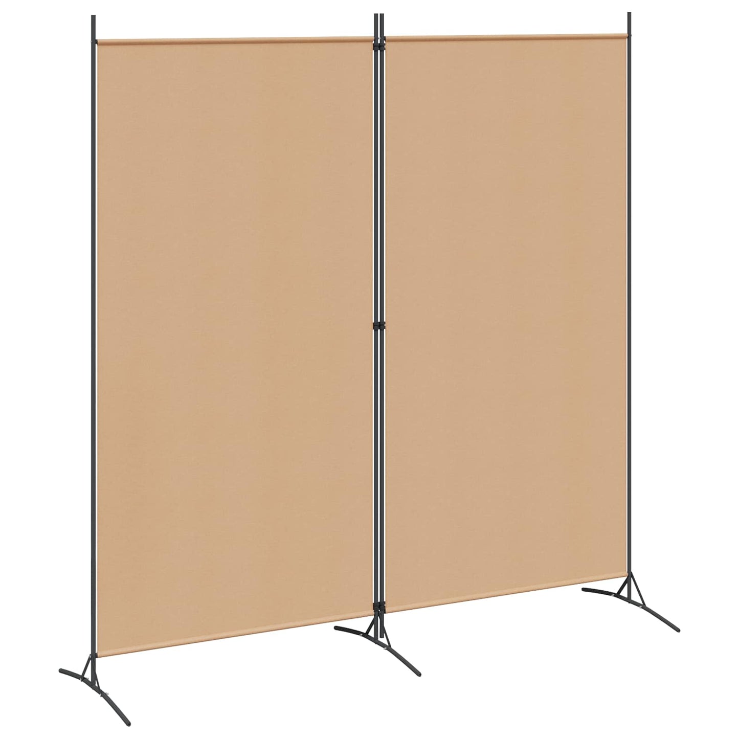 2-Panels Rom Skillevegg Beige 175 x 180 cm Stoff