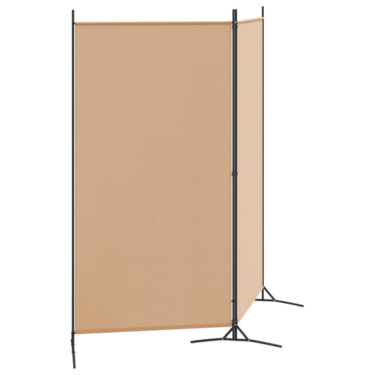 2-Panels Rom Skillevegg Beige 175 x 180 cm Stoff