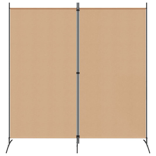 2-Panels Rom Skillevegg Beige 175 x 180 cm Stoff