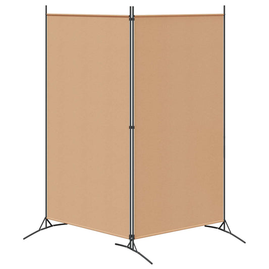 2-Panels Rom Skillevegg Beige 175 x 180 cm Stoff