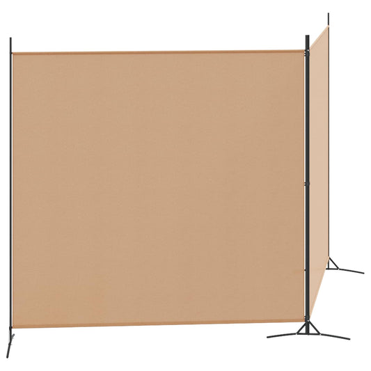 2-Panels Rom Skillevegg Beige 348 x 180 cm Stoff