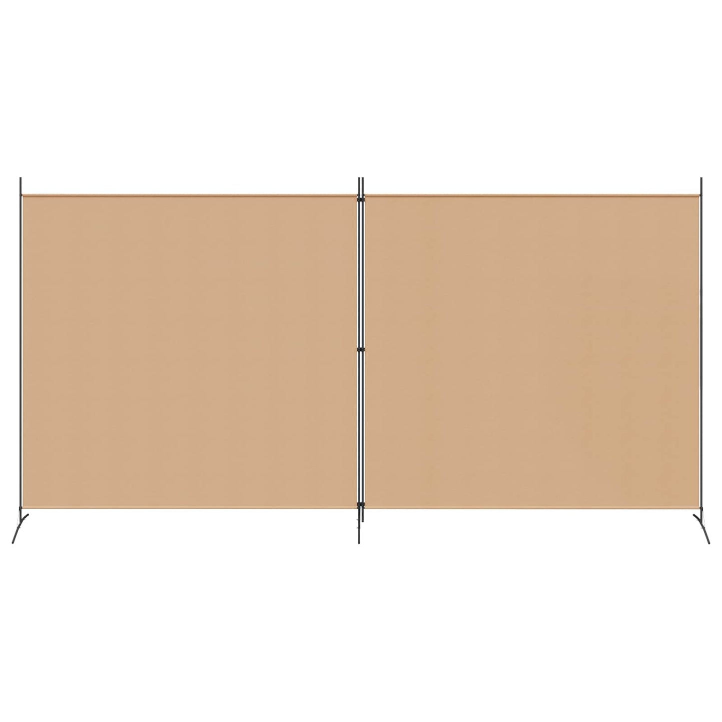2-Panels Rom Skillevegg Beige 348 x 180 cm Stoff