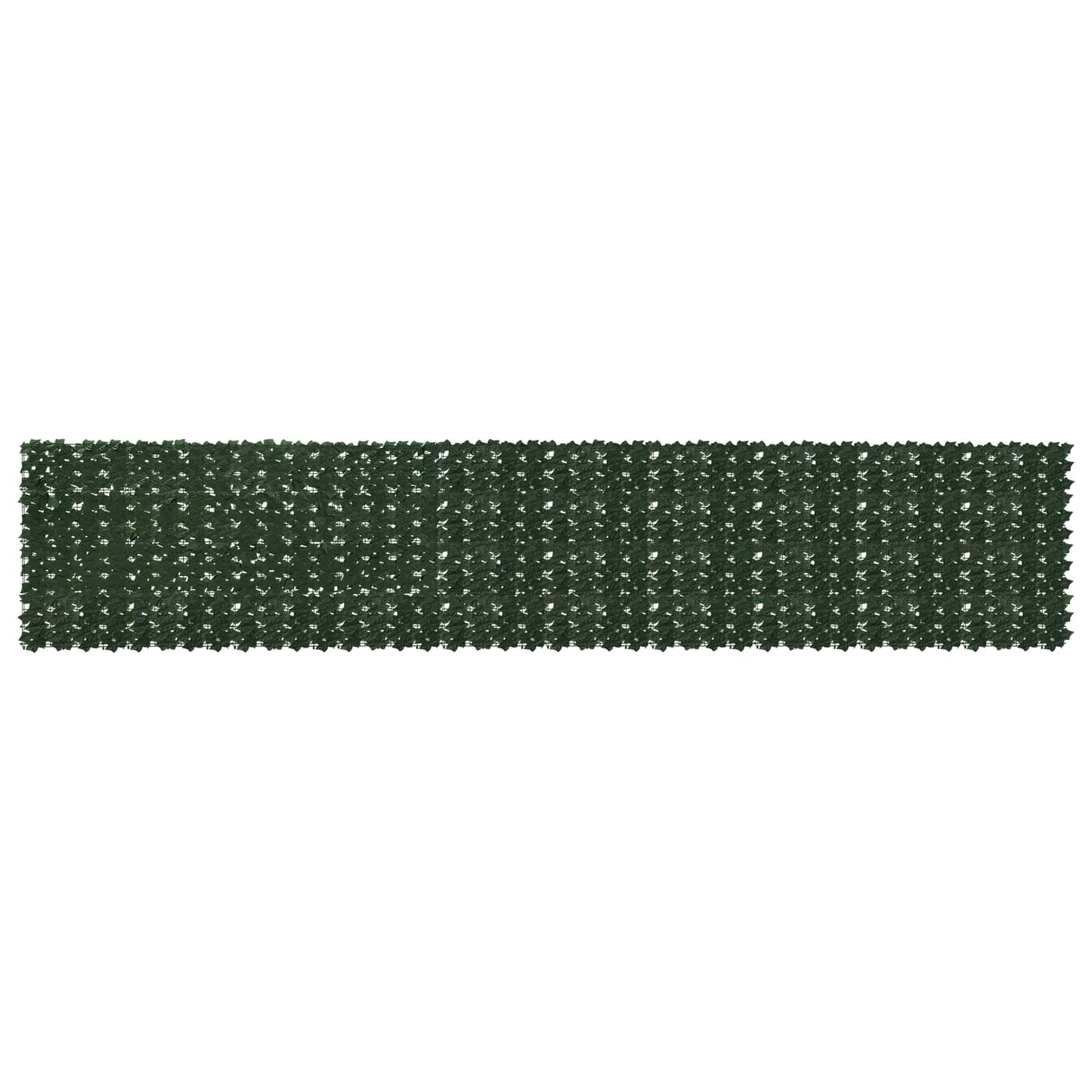 Balkong skjerm med blader Mørkegrønn 500 x 100 cm