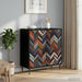 Serviesskap OMMEN Svart eik 69 x 33 x 76 cm Konstruert tre