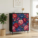 Serviesskap AACHEN Svart eik 69 x 33 x 76 cm Konstruert tre
