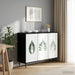 Serviesskap HANAU Svart eik 102 x 33 x 76 cm Konstruert tre
