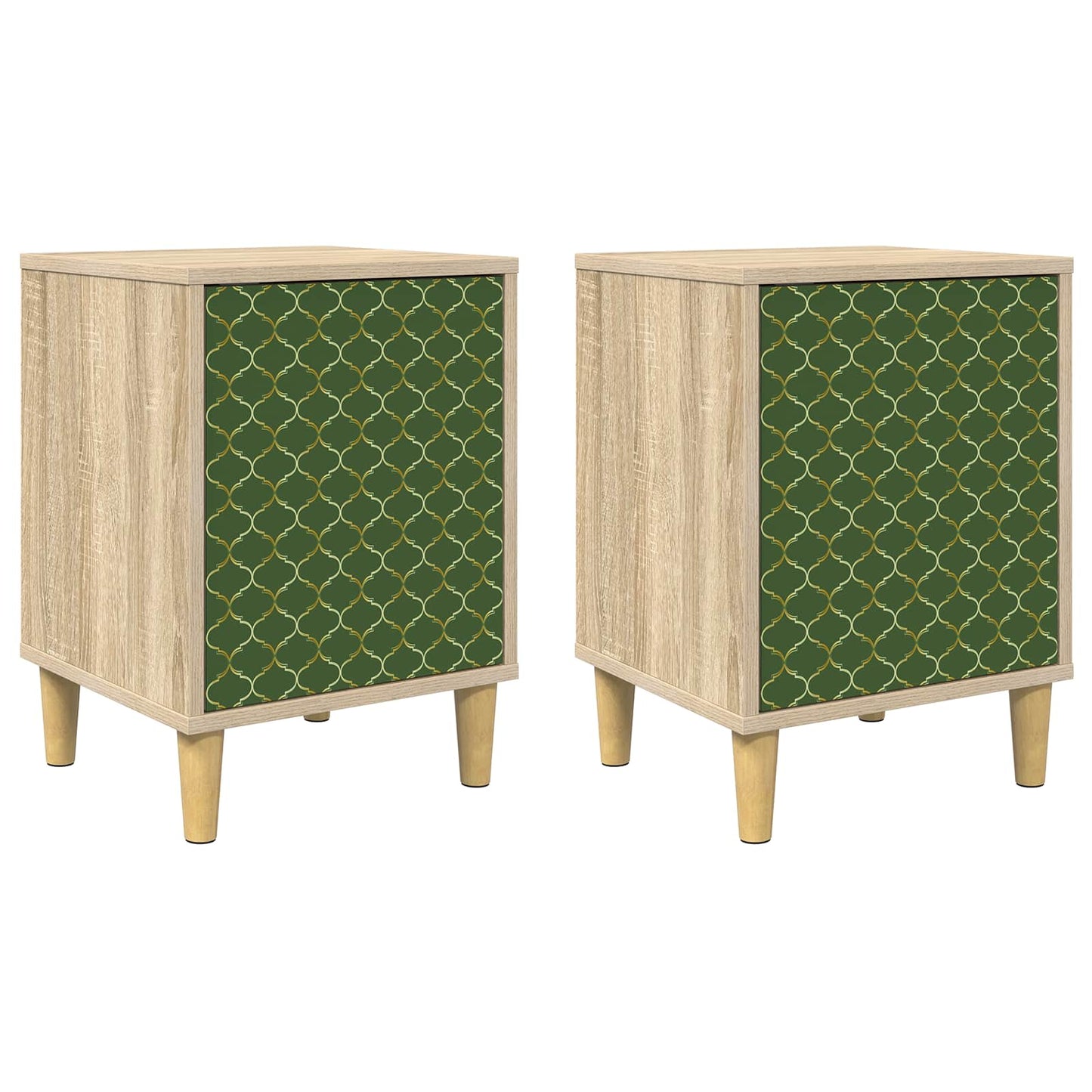 Nattbordskap GELEEN 2 stk. Sonoma eik 36 x 33 x 50 cm