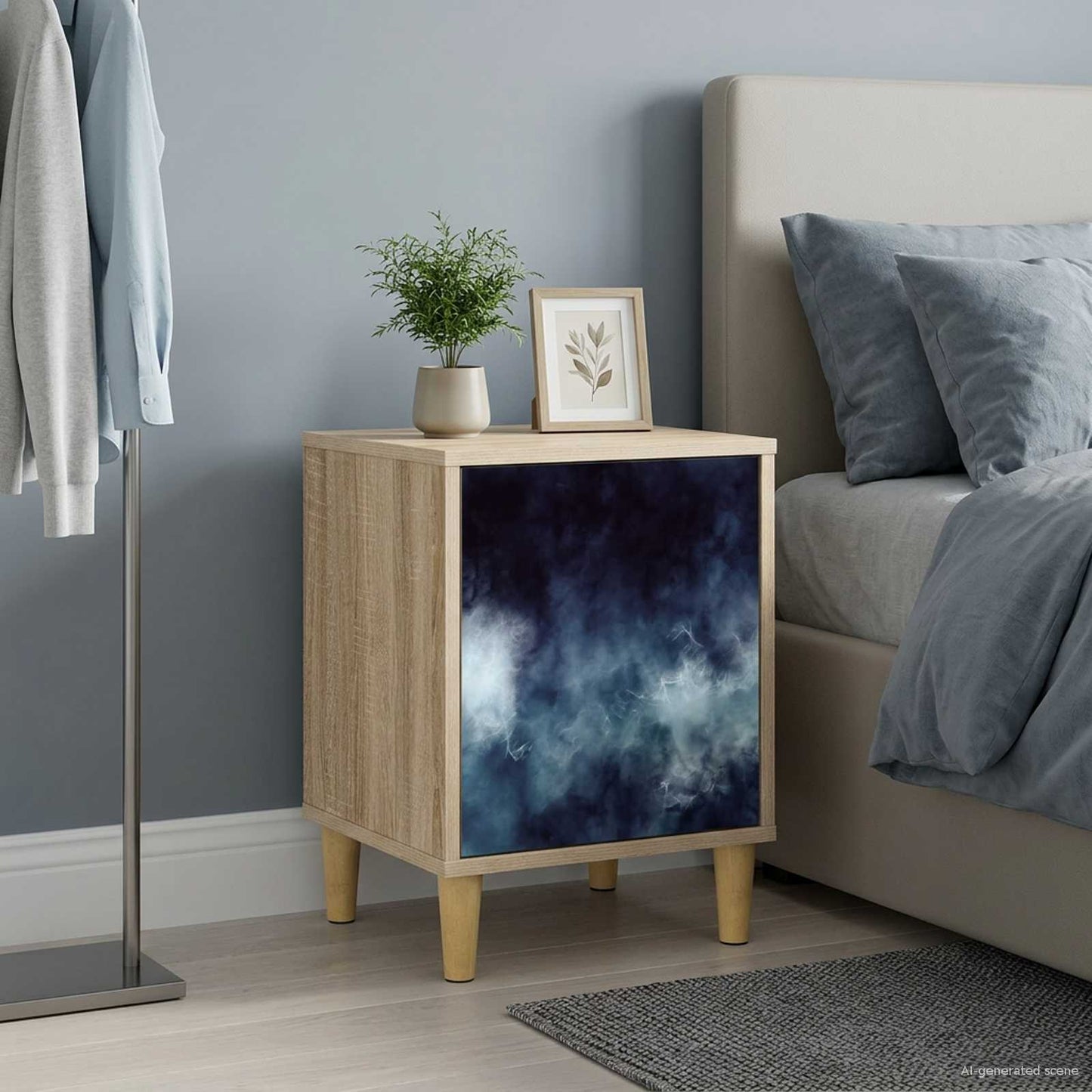 Nattbordskap RAALTE Sonoma eik 36 x 33 x 50 cm Konstruert tre