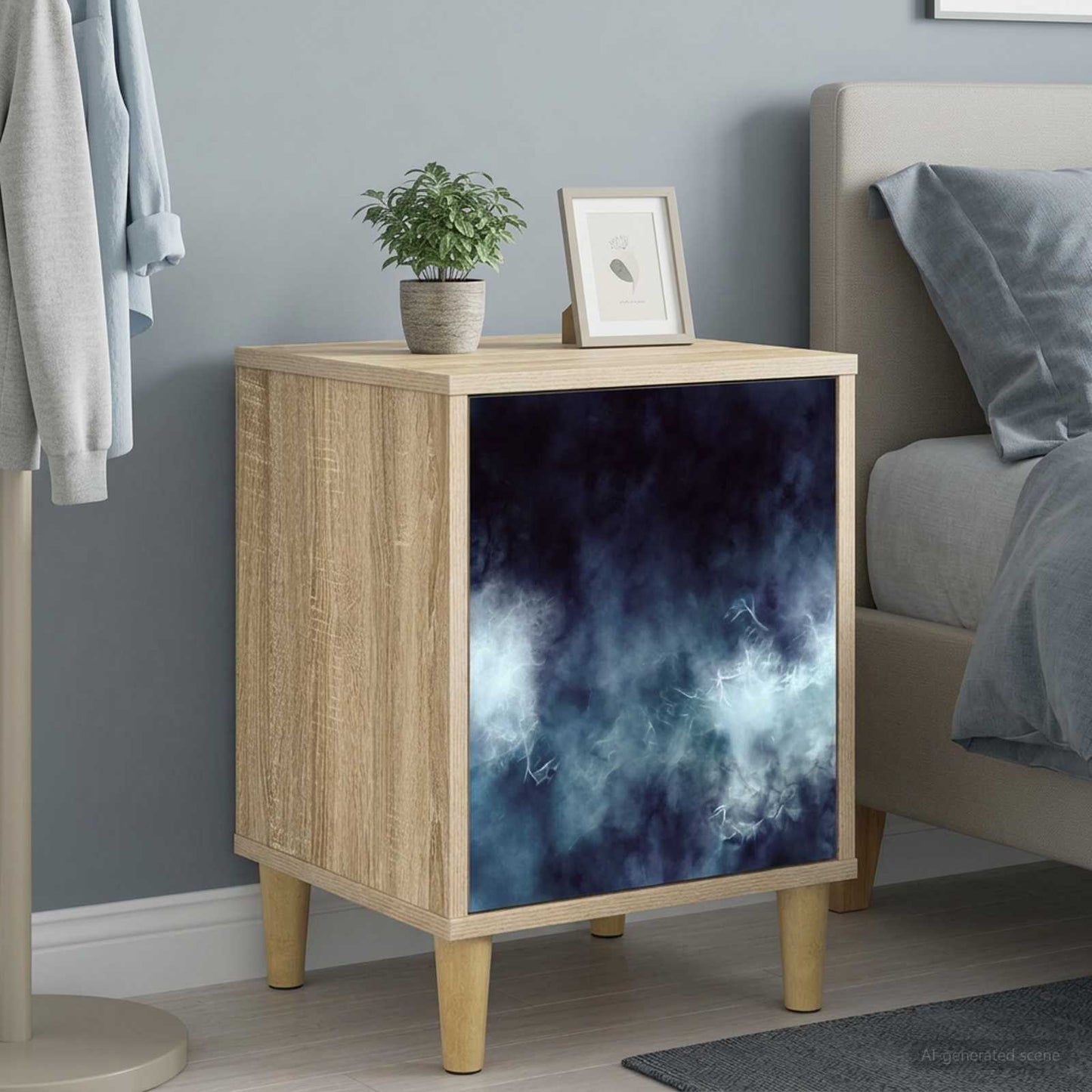 Nattbordskap RAALTE 2 stk. Sonoma eik 36 x 33 x 50 cm