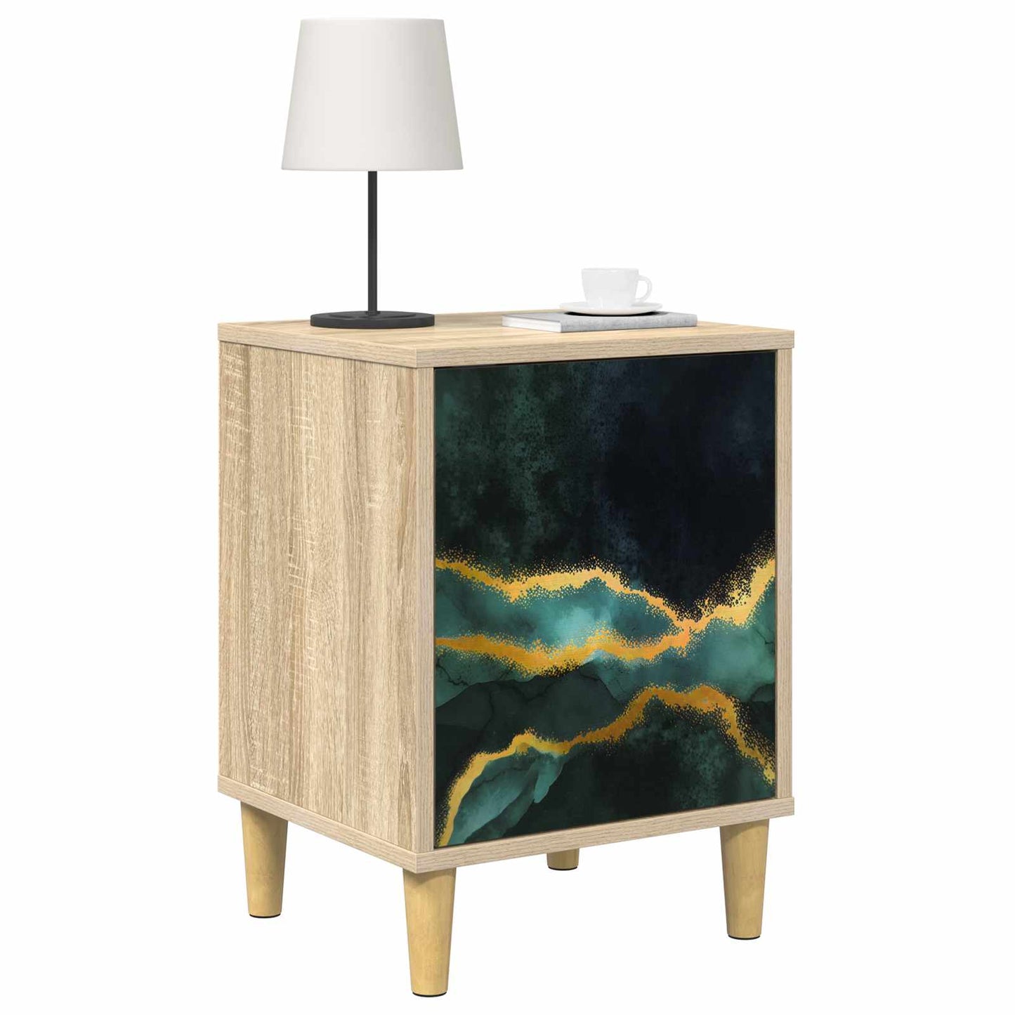 Nattbordskap WIJHE 2 stk. Sonoma eik 36 x 33 x 50 cm