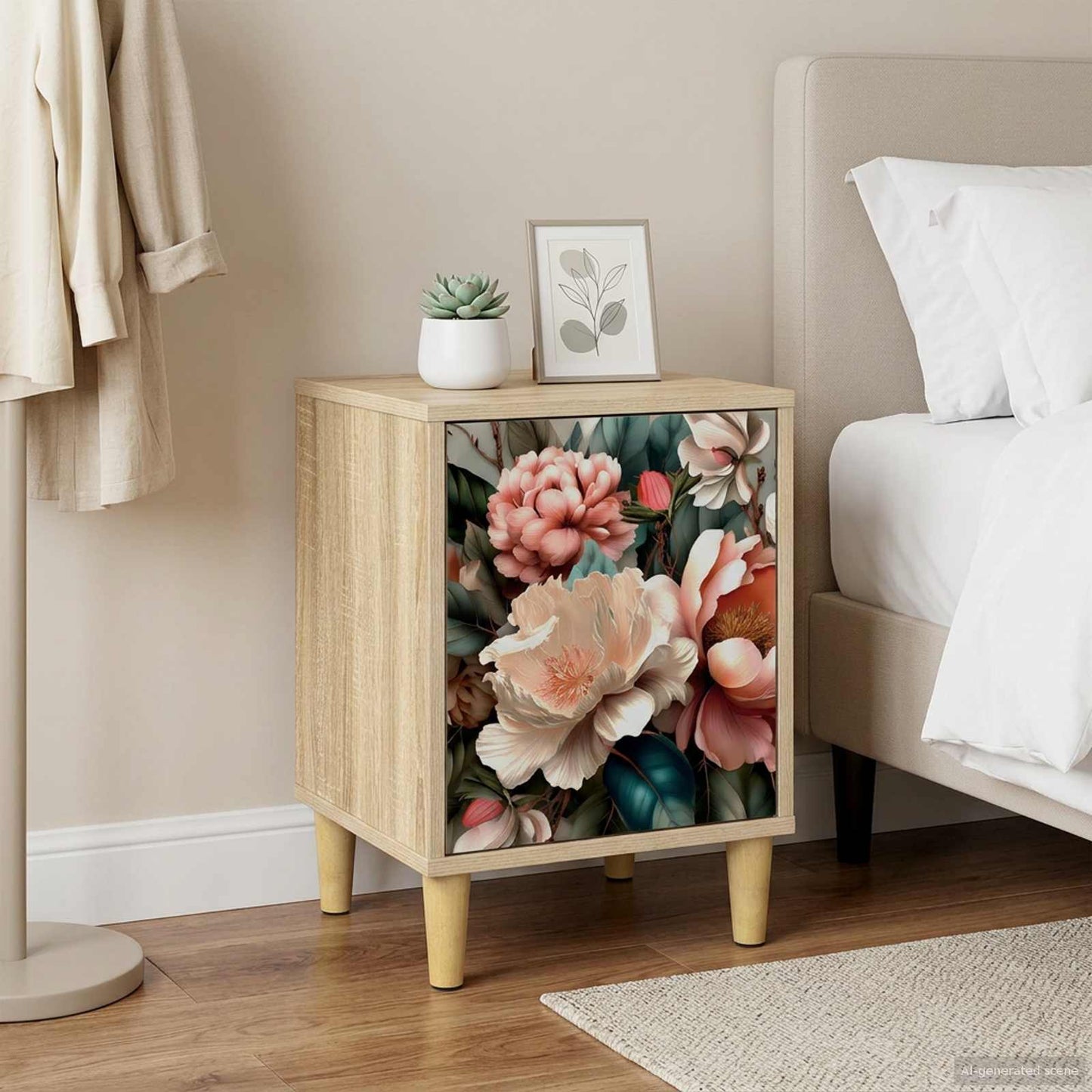 Nattbordskap BORNE Sonoma eik 36 x 33 x 50 cm Konstruert tre
