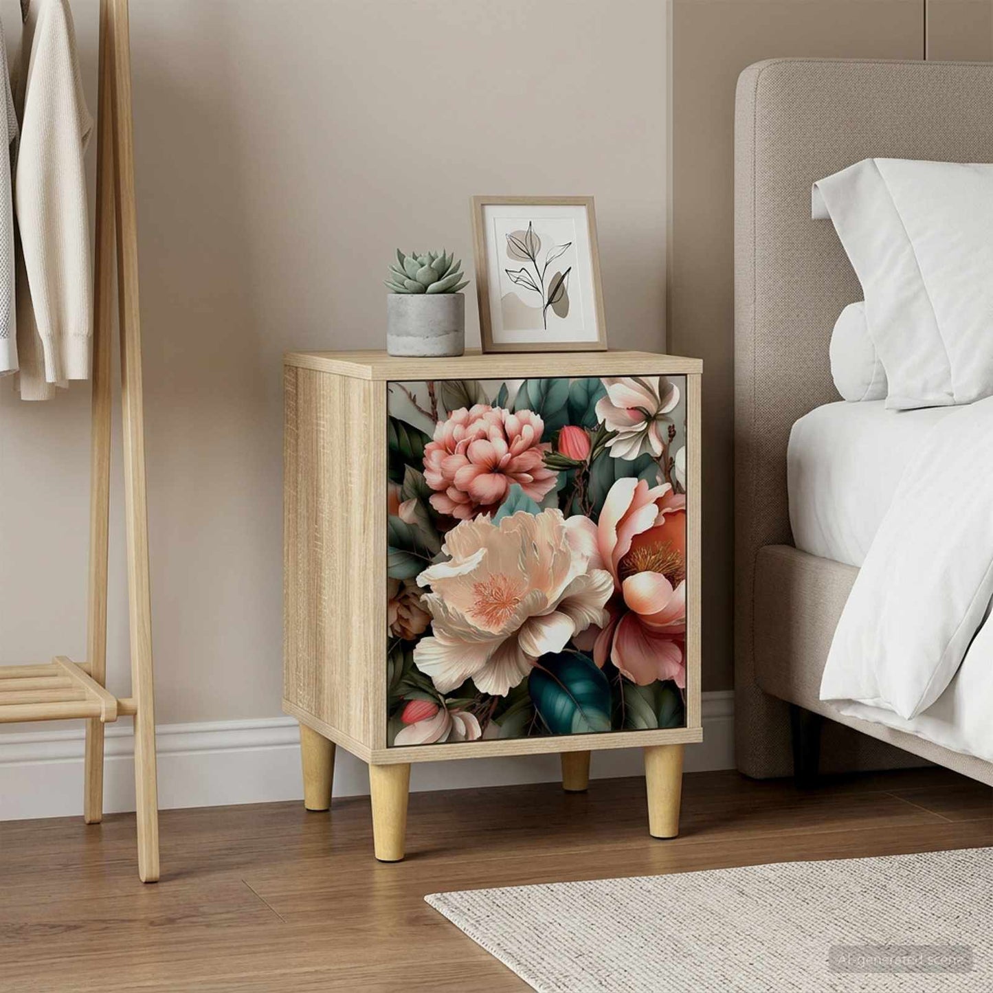 Nattbordskap BORNE 2 stk. Sonoma eik 36 x 33 x 50 cm