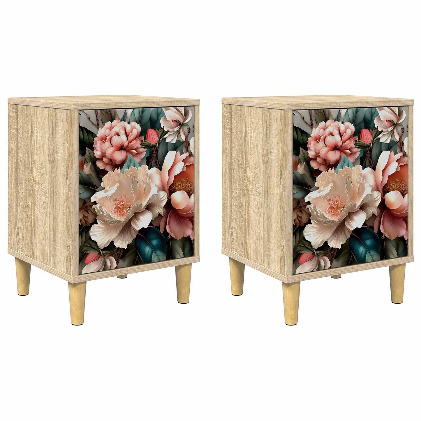 Nattbordskap BORNE 2 stk. Sonoma eik 36 x 33 x 50 cm