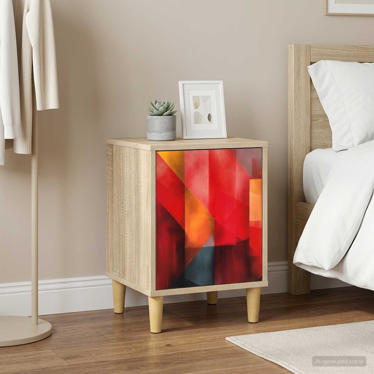Nattbordskap HEESCH 2 stk. Sonoma eik 36 x 33 x 50 cm