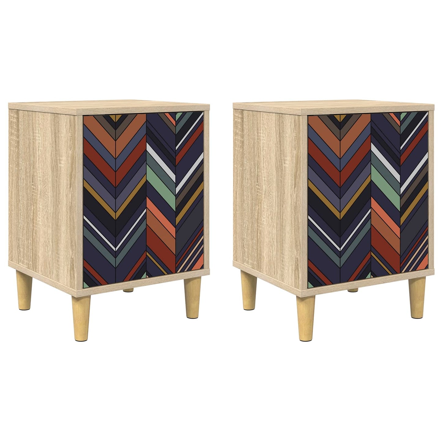 Nattbordskap OMMEN 2 stk. Sonoma eik 36 x 33 x 50 cm