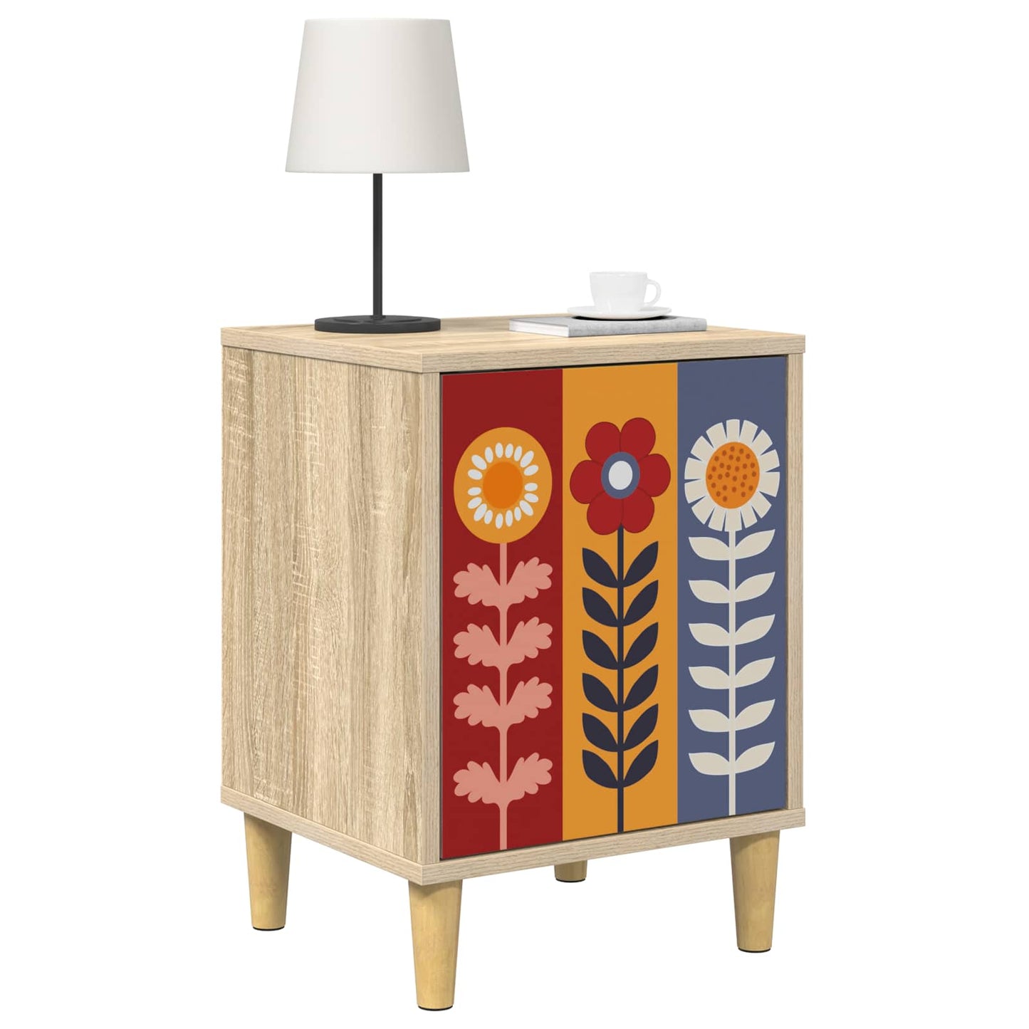 Nattbordskap ESSEN Sonoma eik 36 x 33 x 50 cm Konstruert tre