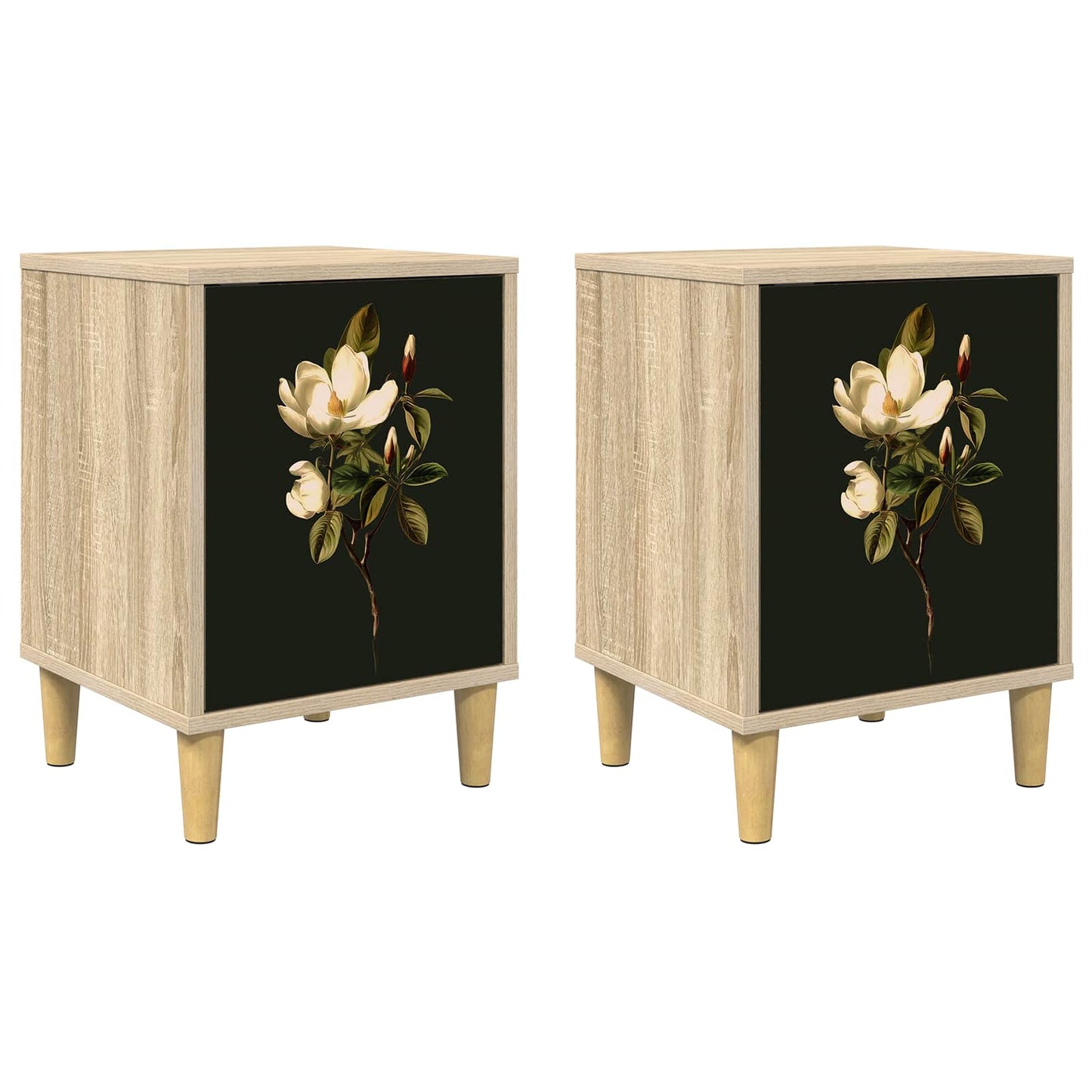 Nattbordskap BREMEN 2 stk. Sonoma eik 36 x 33 x 50 cm