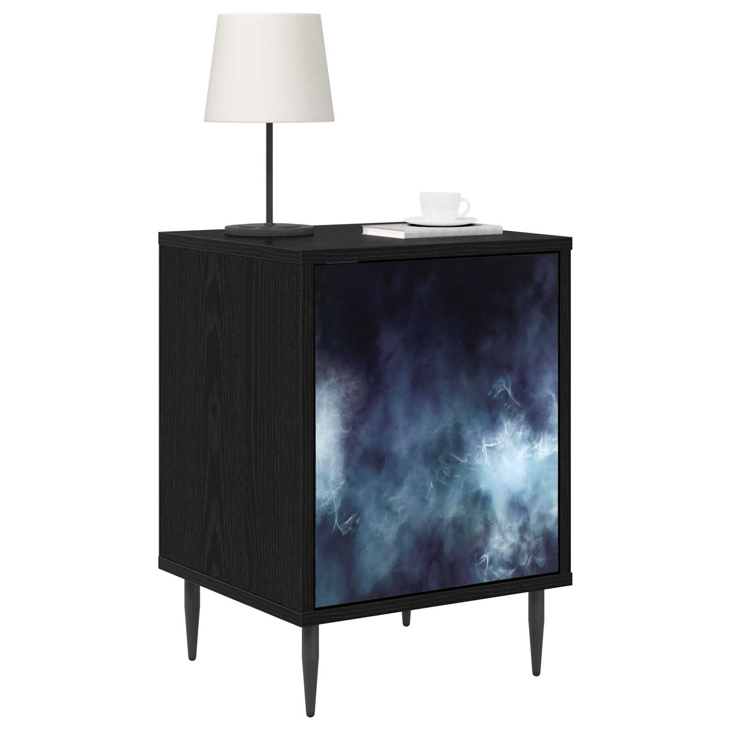 Nattbordskap RAALTE 2 stk. Svart eik 36 x 33 x 51 cm