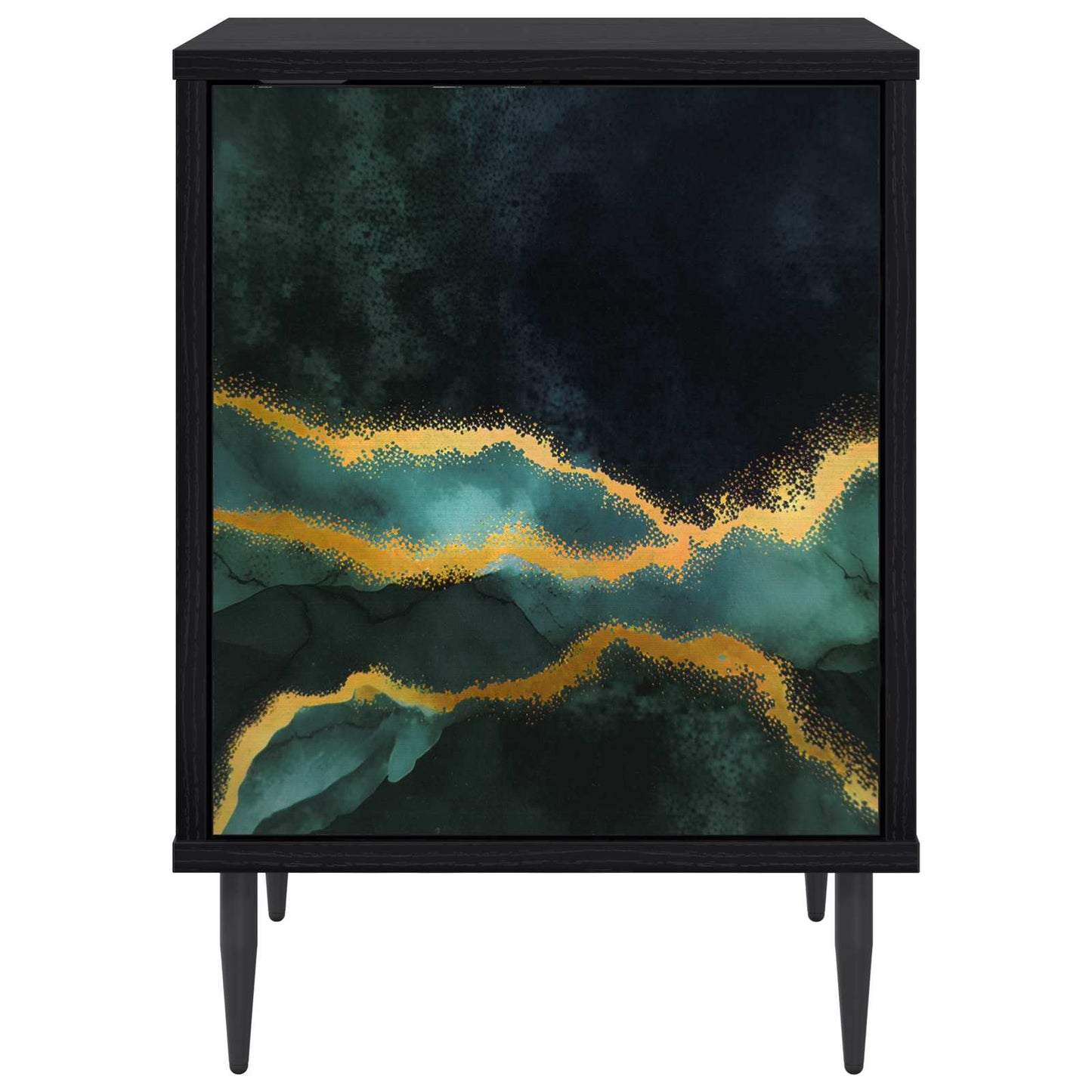 Nattbordskap WIJHE 2 stk. Svart eik 36 x 33 x 51 cm