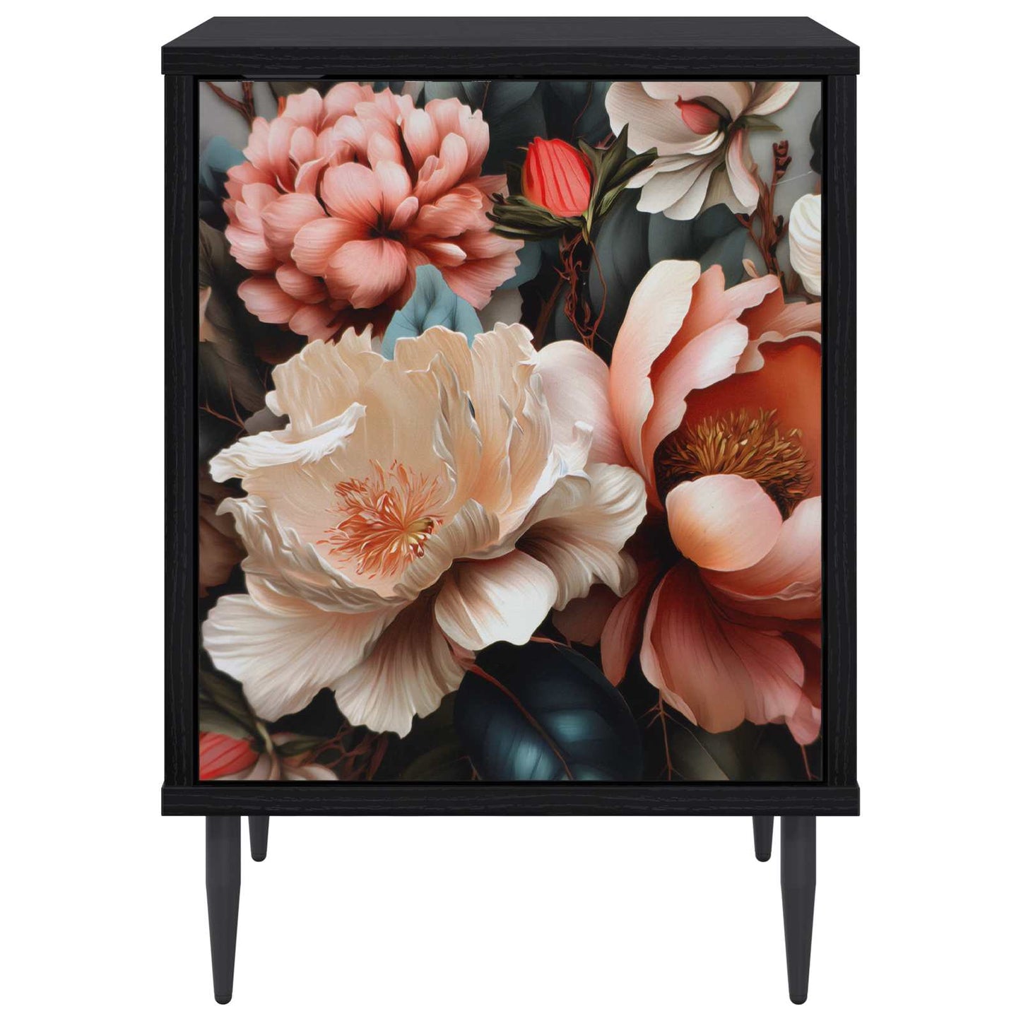 Nattbordskap BORNE Svart eik 36 x 33 x 51 cm Konstruert tre