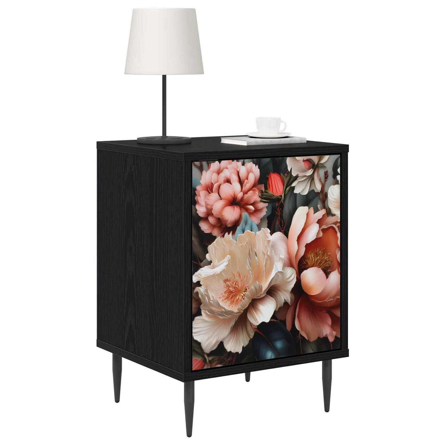 Nattbordskap BORNE 2 stk. Svart eik 36 x 33 x 51 cm