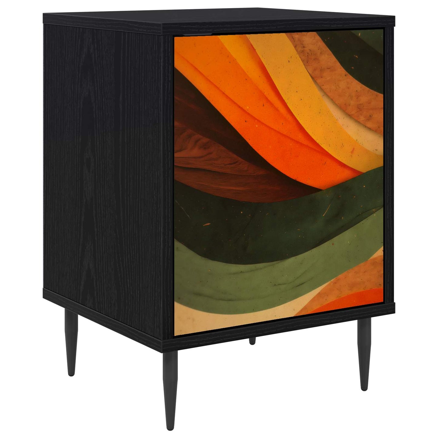 Nattbordskap BONN Svart eik 36 x 33 x 51 cm Konstruert tre