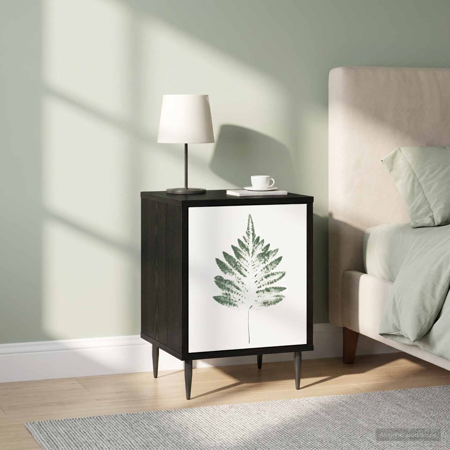 Nattbordskap HANAU 2 stk. Svart eik 36 x 33 x 51 cm