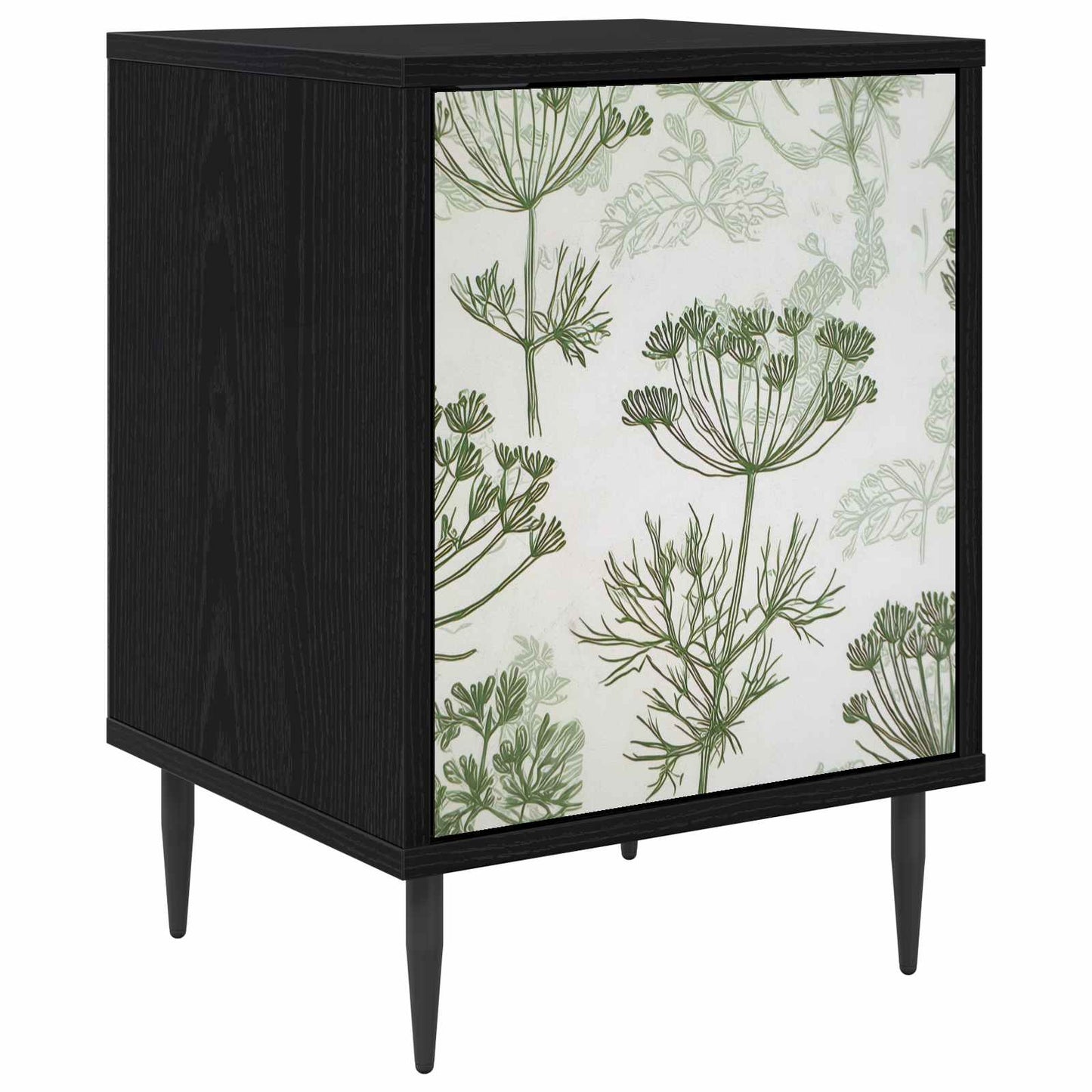 Nattbordskap GOTHA Svart eik 36 x 33 x 51 cm Konstruert tre