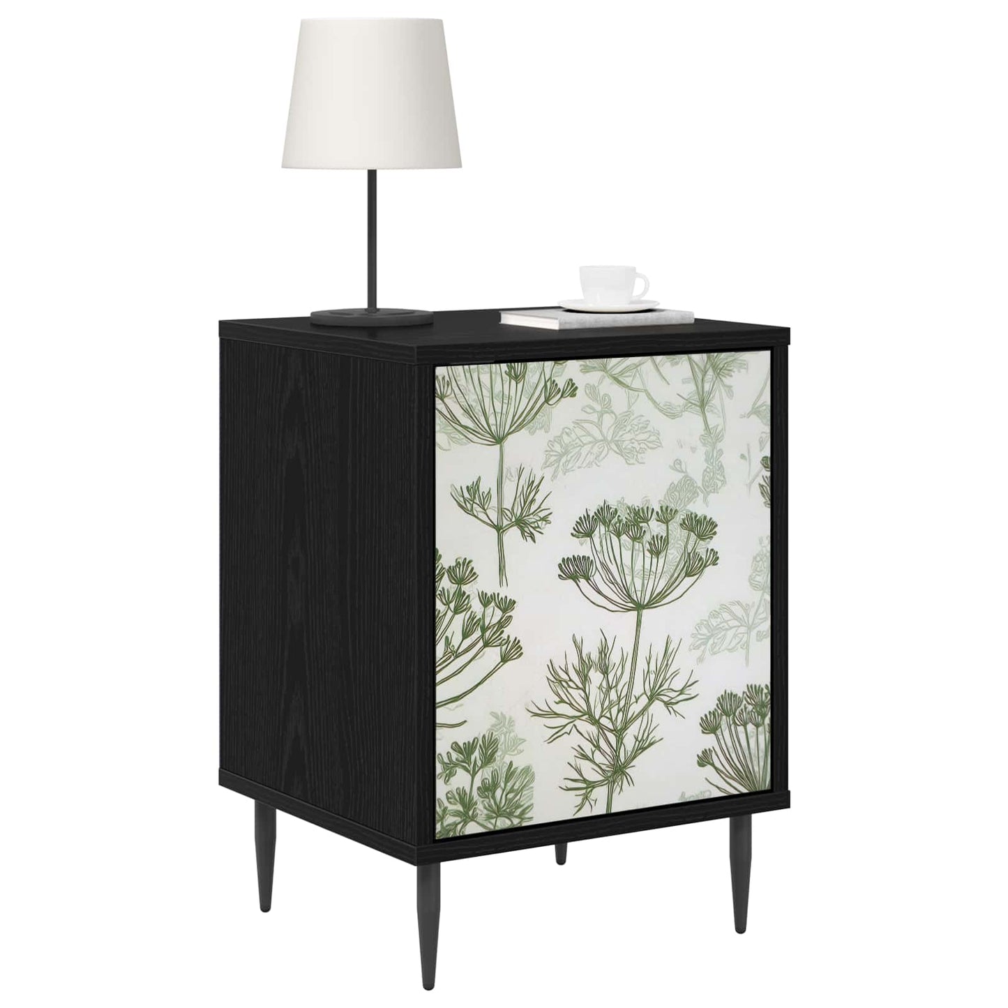 Nattbordskap GOTHA 2 stk. Svart eik 36 x 33 x 51 cm