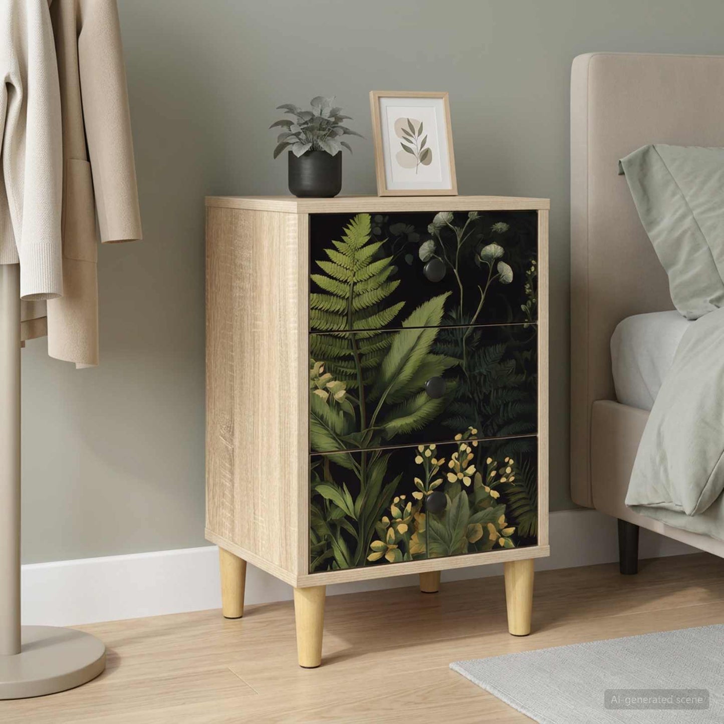Nattbordskap RHENEN Sonoma eik 36 x 33 x 60 cm Konstruert tre