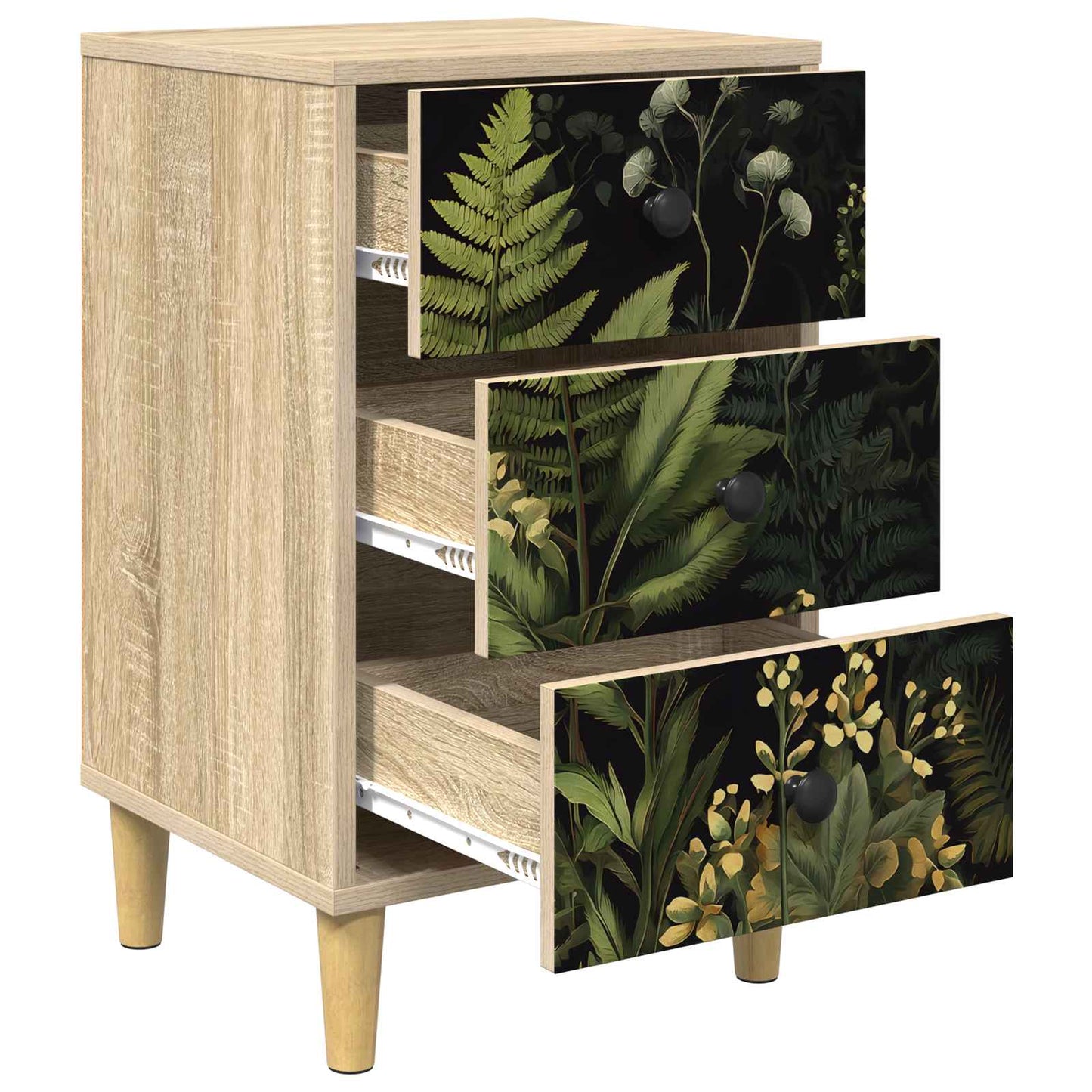 Nattbordskap RHENEN 2 stk. Sonoma eik 36 x 33 x 60 cm