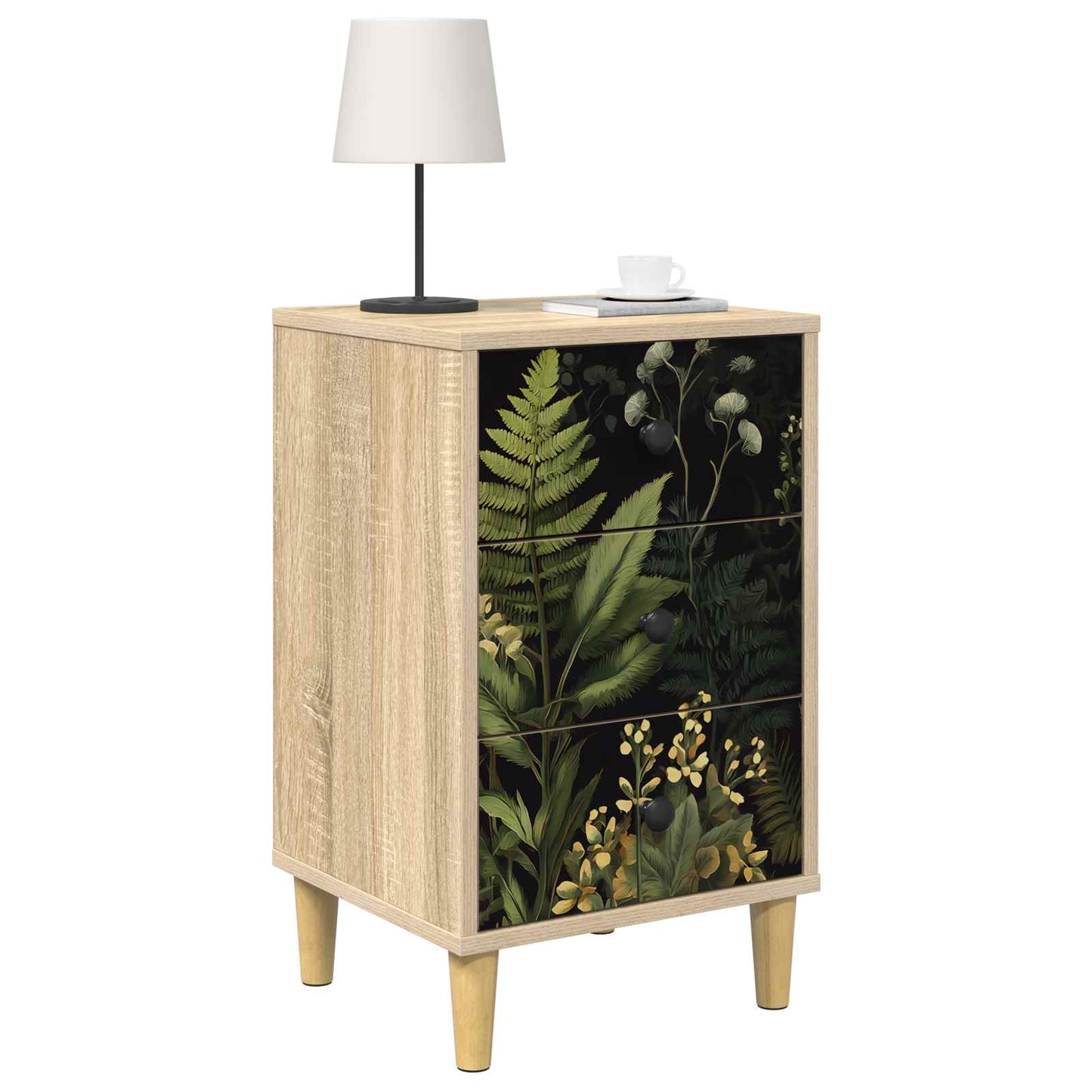 Nattbordskap RHENEN 2 stk. Sonoma eik 36 x 33 x 60 cm