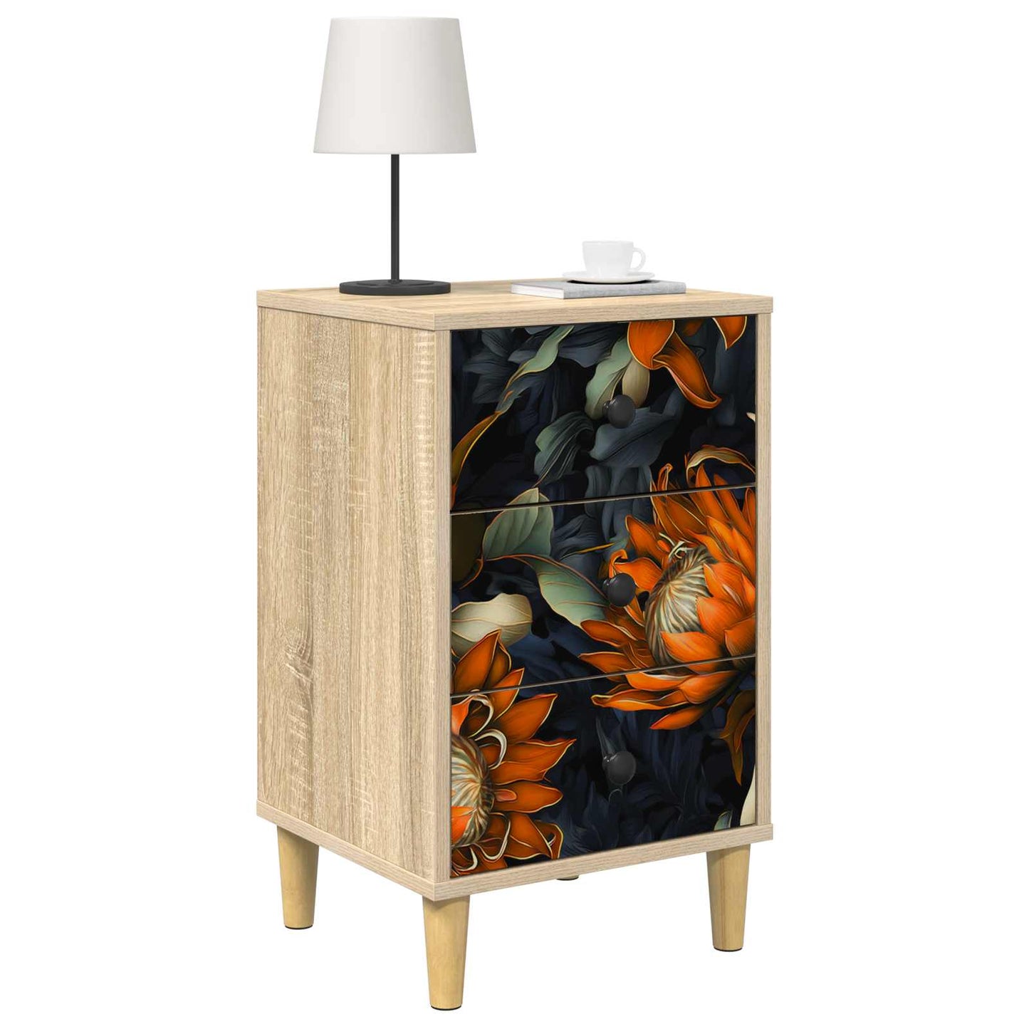 Nattbordskap LOCHEM Sonoma eik 36 x 33 x 60 cm Konstruert tre