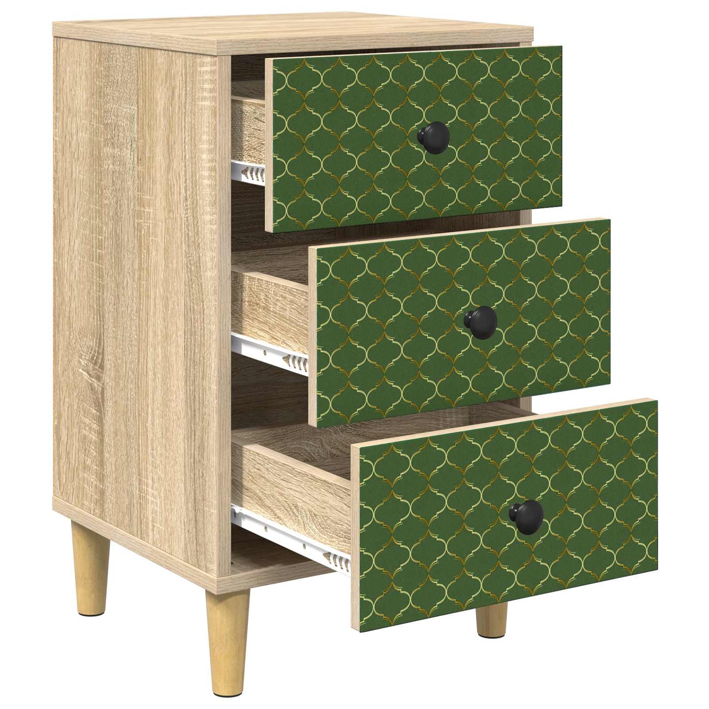 Nattbordskap GELEEN 2 stk. Sonoma eik 36 x 33 x 60 cm
