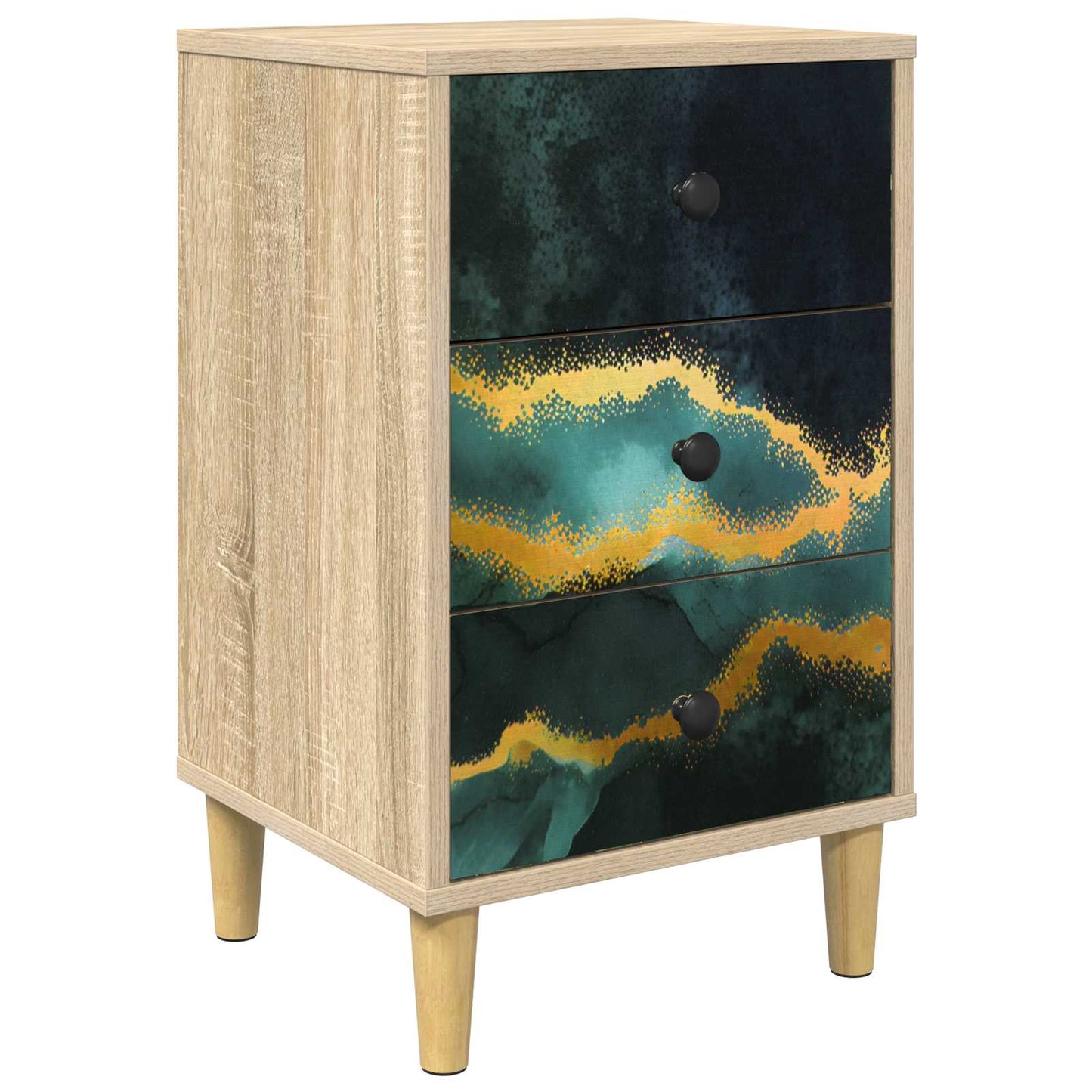 Nattbordskap WIJHE Sonoma eik 36 x 33 x 60 cm Konstruert tre