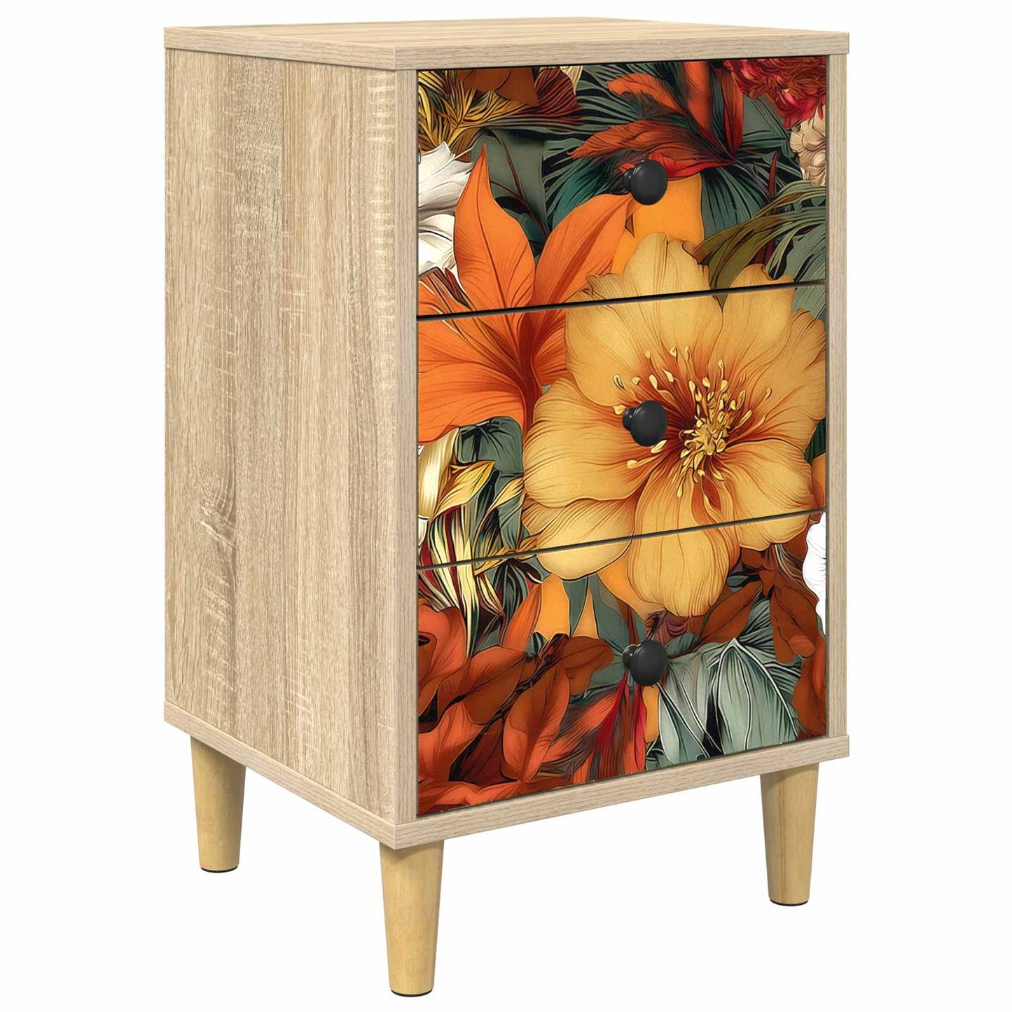 Nattbordskap GENNEP Sonoma eik 36 x 33 x 60 cm Konstruert tre