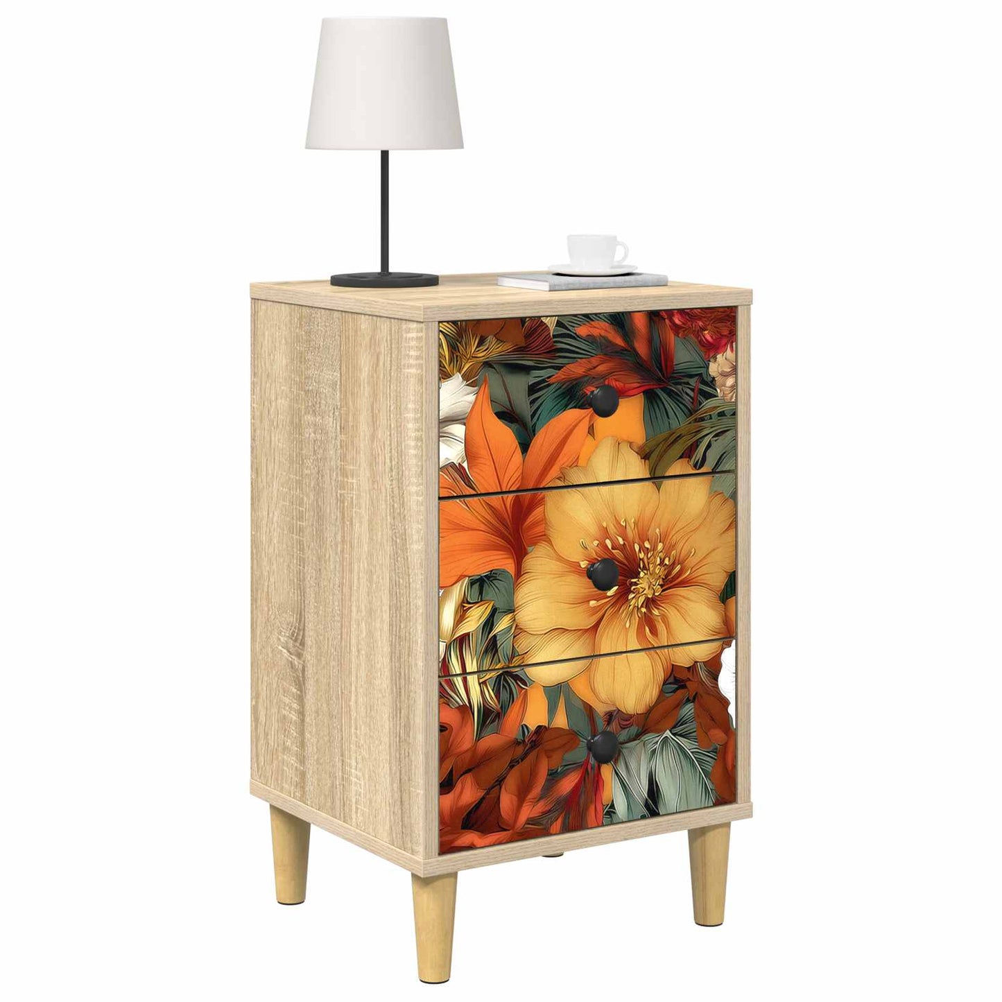 Nattbordskap GENNEP Sonoma eik 36 x 33 x 60 cm Konstruert tre