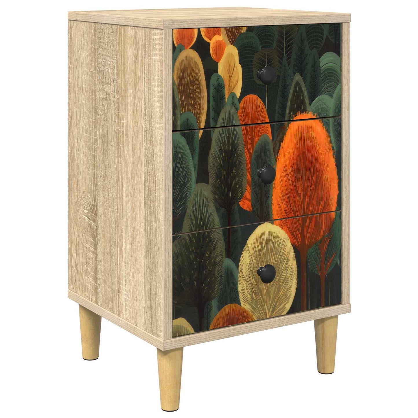 Nattbordskap ZAANDAM Sonoma eik 36 x 33 x 60 cm Konstruert tre