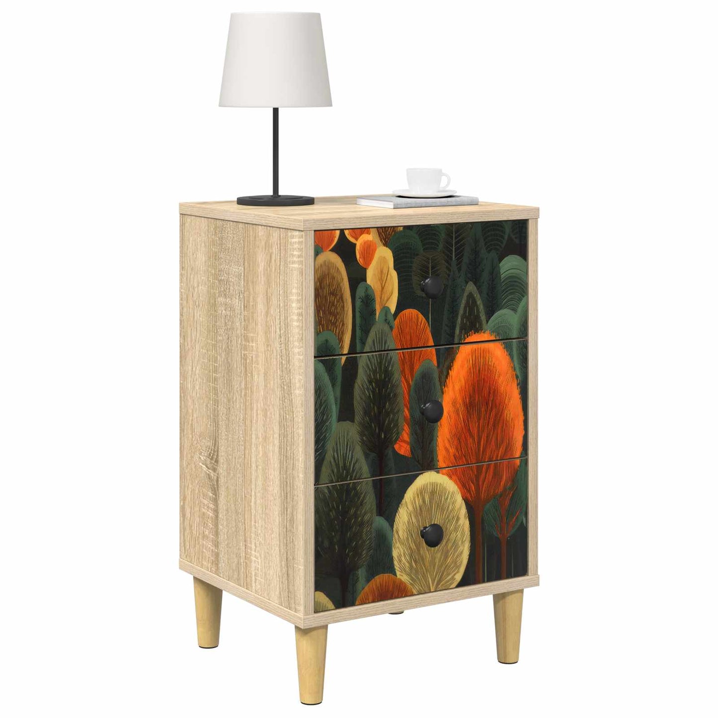 Nattbordskap ZAANDAM Sonoma eik 36 x 33 x 60 cm Konstruert tre