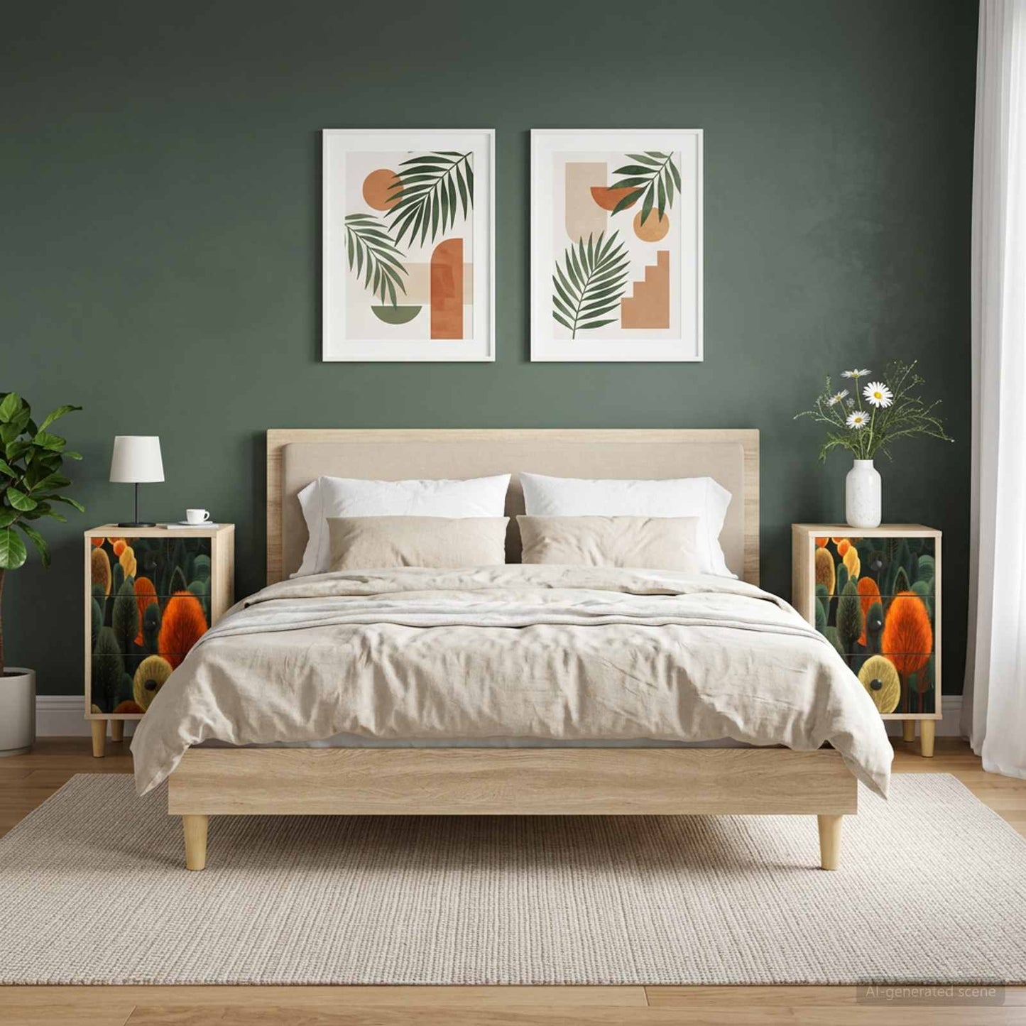Nattbordskap ZAANDAM 2 stk. Sonoma eik 36 x 33 x 60 cm