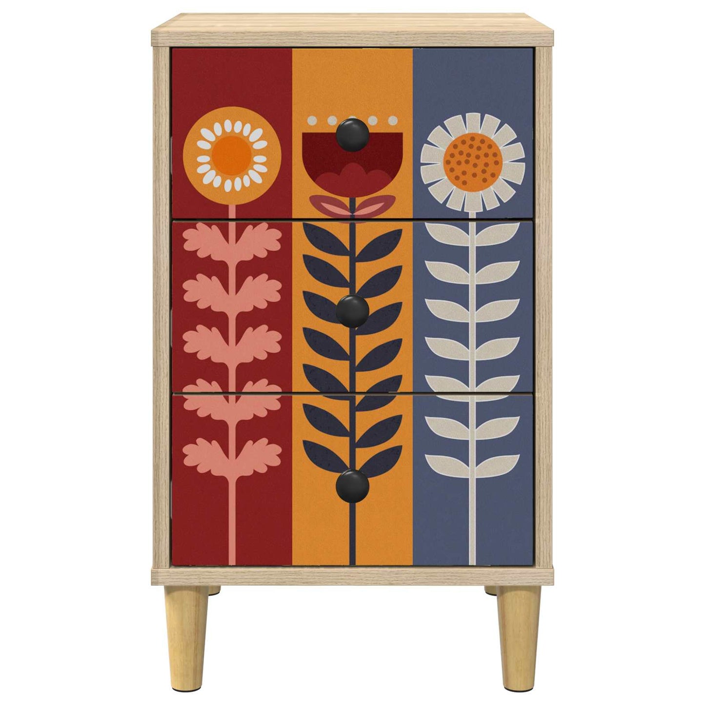 Nattbordskap ESSEN 2 stk. Sonoma eik 36 x 33 x 60 cm