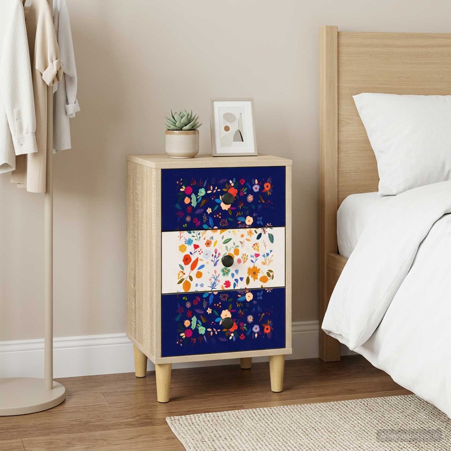 Nattbordskap MAINZ 2 stk. Sonoma eik 36 x 33 x 60 cm